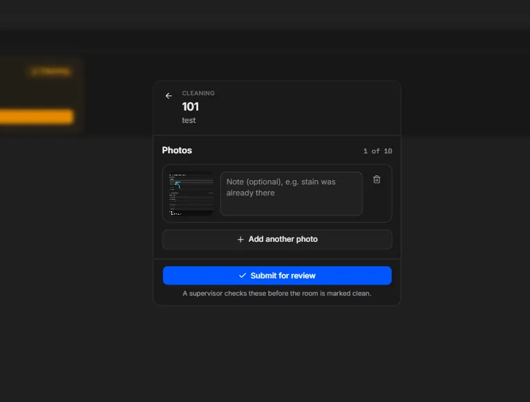 Uploading photos and submitting them for review